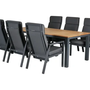Preisreduziert Outdoor Feelings Palais verstellbares dining Gartenset - Anthrazit