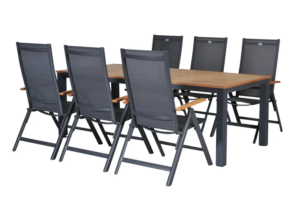 Outdoor Feelings Aruba recliner teak Palais 220 Diningset Neuheit