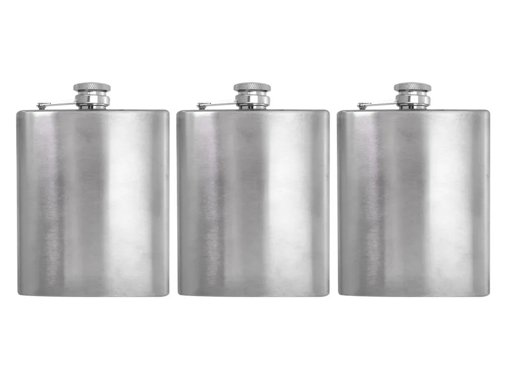 HIXA Edelstahl 200ml Set von 3 Hüftflasche Rabatt