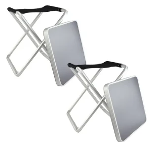 Must-Have Orange85 Set von 2 Grauer Klapphocker