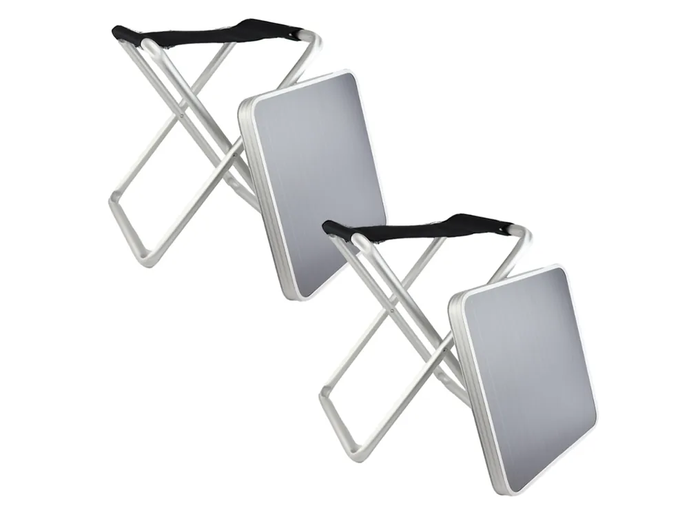 Must-Have Orange85 Set von 2 Grauer Klapphocker