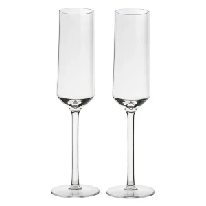 Gimex Solid Line 180 ml Set von 2 Champagnergläser Zertifiziert