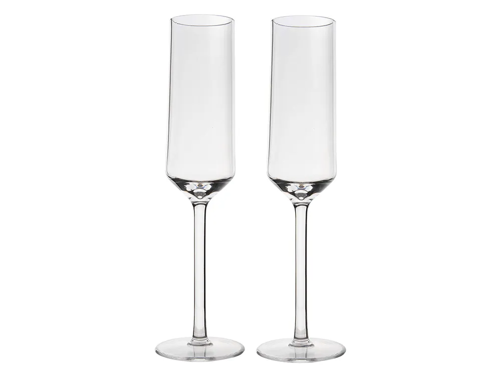 Gimex Solid Line 180 ml Set von 2 Champagnergläser Zertifiziert