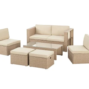 Juskys Salou Polyrattan Lounge Set - Creme Solange Der Vorrat Reicht