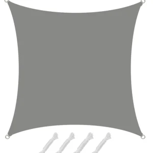 AMANKA 3x3m graues Polyester wasserdichtes Schattennetz Sofort Bestellen