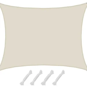 AMANKA 1,5x2m beiges Polyester wasserdichtes Schattennetz Neuheit