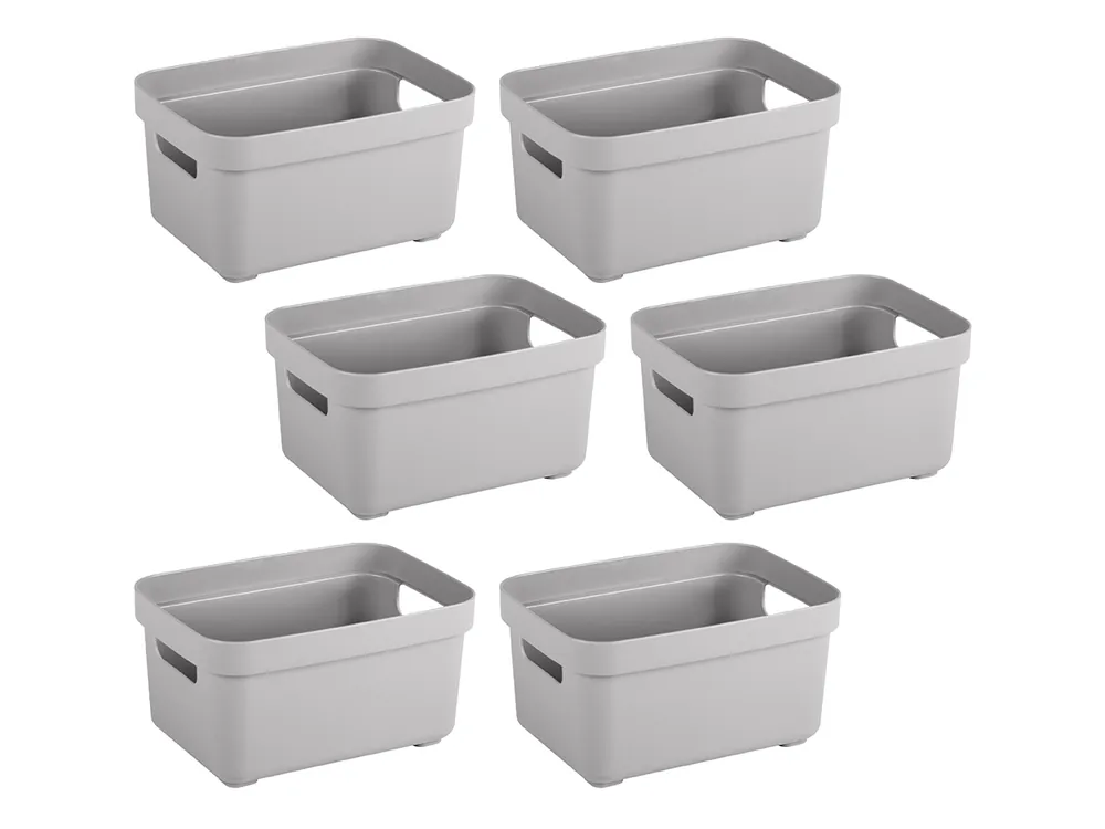 Sunware Sigma Home 2,5 liter Set von 6 Lagerbox - Grey Must-Have