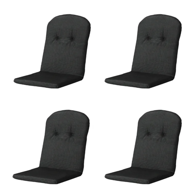 Top-Preis Madison Rib schwarzes Schalensitzkissen - 4er-Set