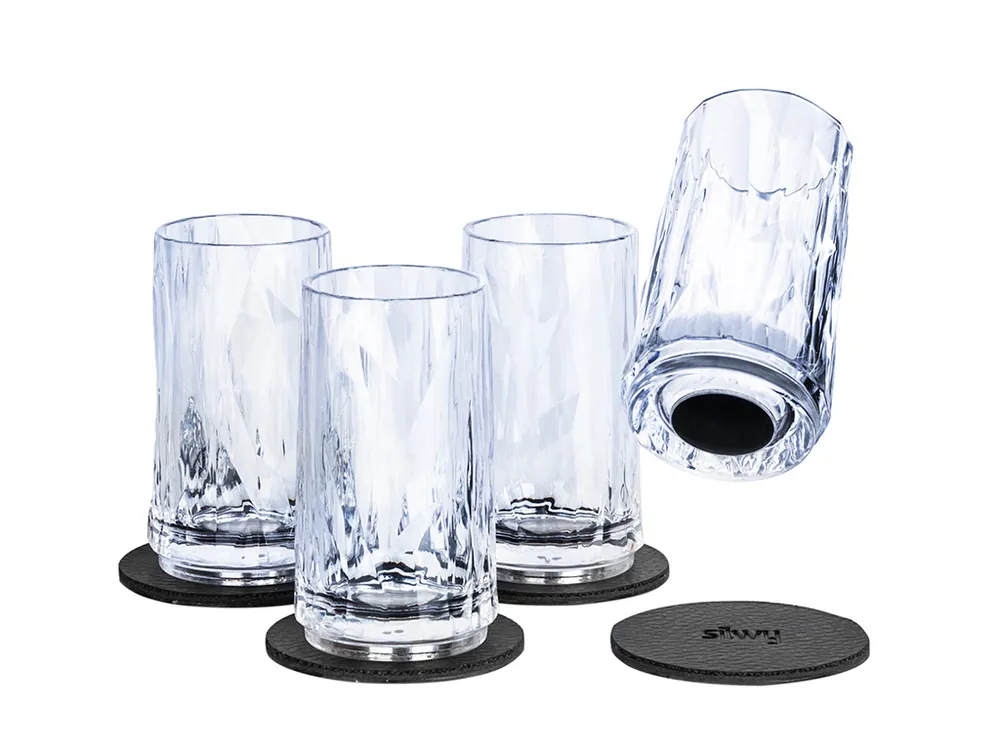 Abverkauf Silwy SHOT Magnet-Kunststoffgläser - 4 Stück