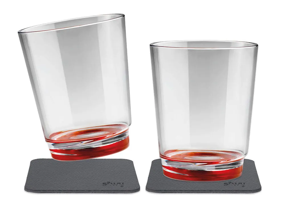 Silwy Set von 2 Magnet-Trinkbecher - Red Billig
