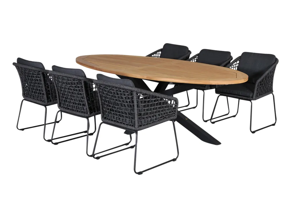 Aktuell Outdoor Feelings Kentucky Cleveland 240 Diningset - Lava Grey