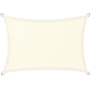 Ausverkauf Buitenkado 2.5x4.5 hdpe sonnensegel - cream white
