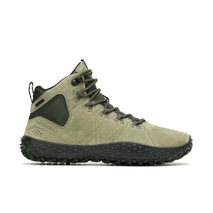 Merrell Wrapt Mid Barefoot Herren-Wanderschuhe – Olive/Black Schneller Versand