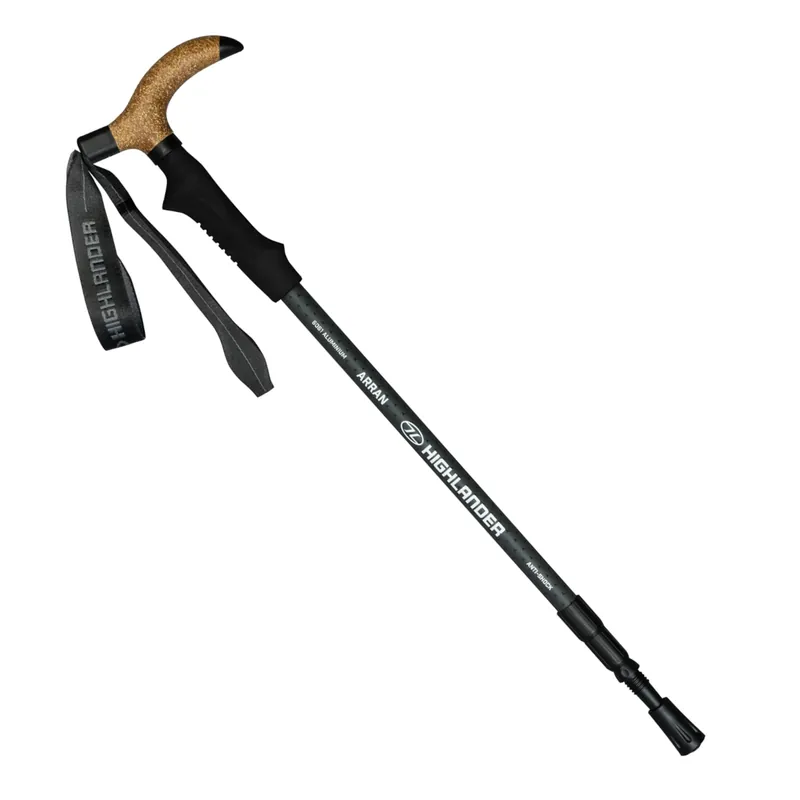 Highlander Arran T-Griff Wanderstock – Schwarz Expressversand