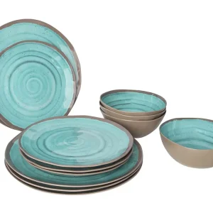 Top-Preis Bo-Camp Halo Aqua Geschirrset - 12-teilig