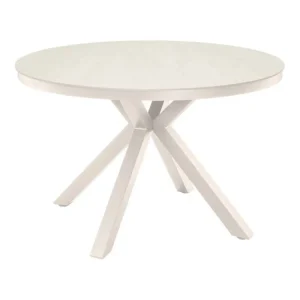 Abverkauf Lesli Living Davos Ø 118 cm Gartentisch – Crema