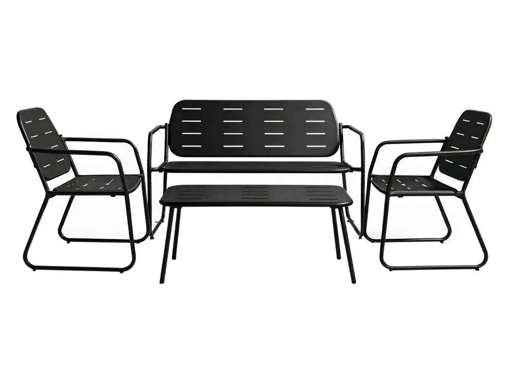 HEM Personen Stahl-Lounge-Set - Black Zertifiziert