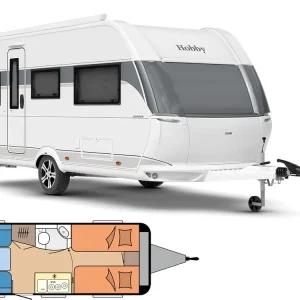 Hobby De Luxe 460 UFE 2026 Aktions-Modell Wohnwagen Schneller Versand