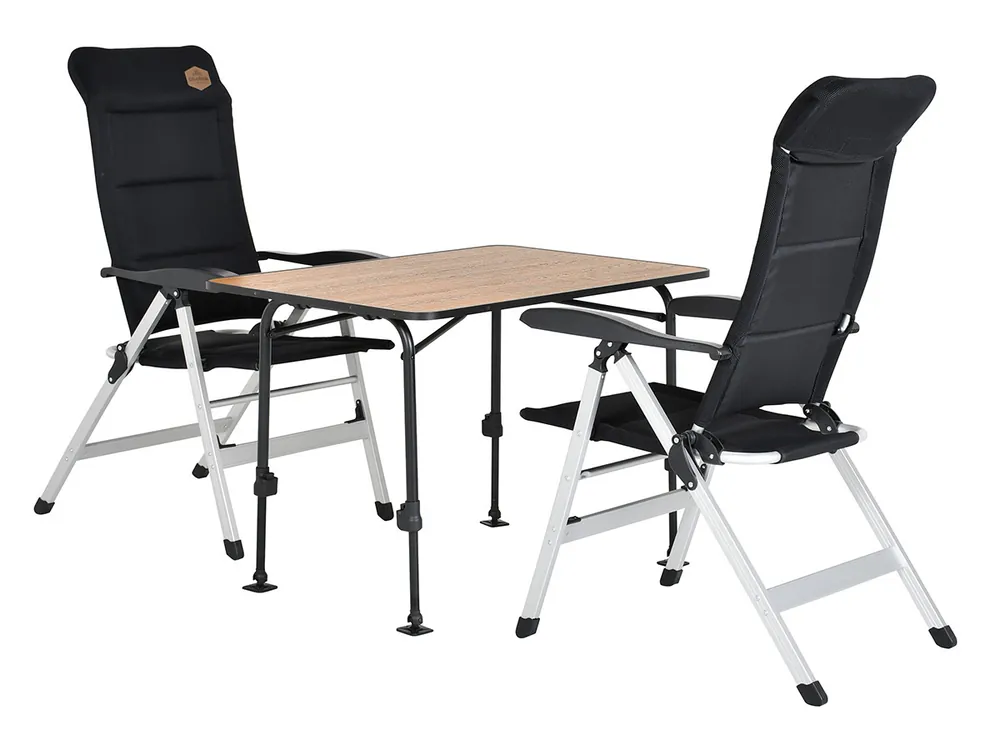 Beliebt Obelink Outdoor Superlight 100 und Corsa Black Tisch mit Klappstühle
