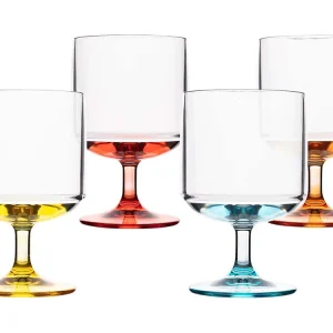 Gimex Colour Line Rainbow 285 ml Weinglas - Set von 4 Top-Seller