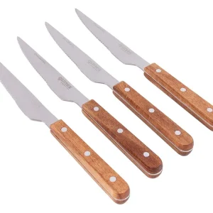 Gimex Nature Line Wood Edelstahl Messerset - Set von 4 Top-Angebot