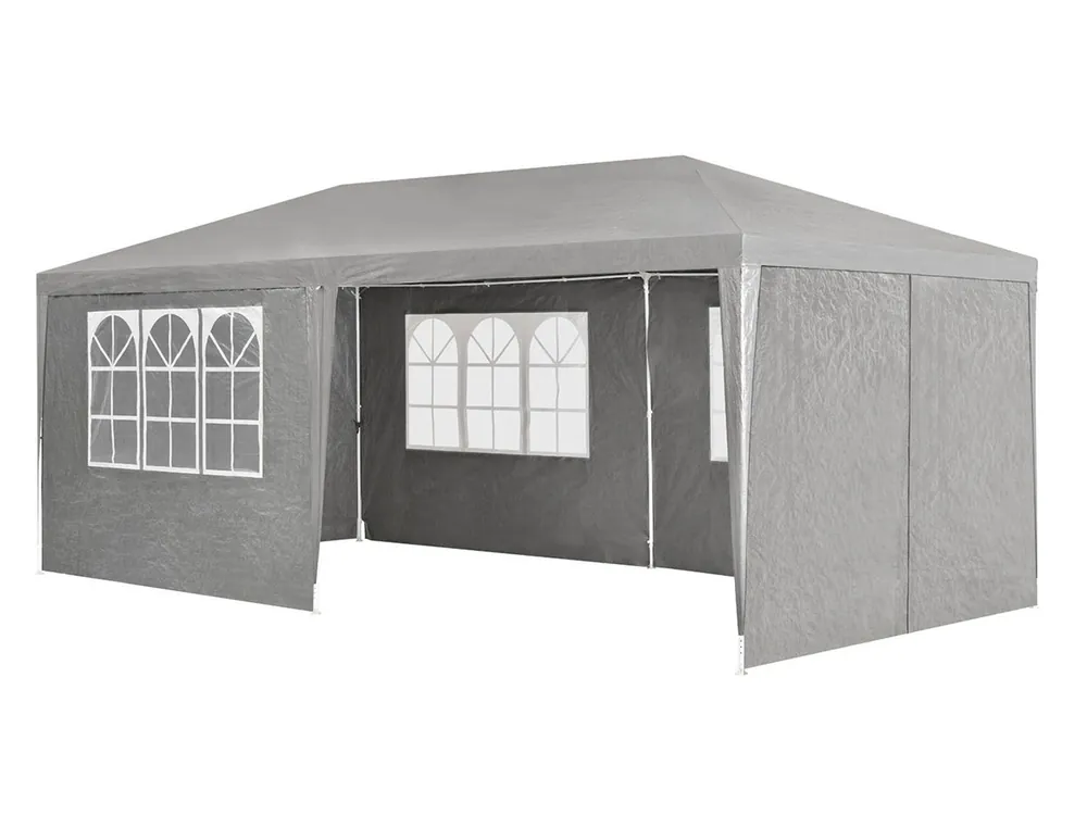 Preisreduziert Juskys 3 x 6 Meter Partyzelt mit Seitenwänden - Dark Grey