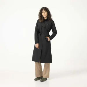 Abverkauf AGU Trench Coat Long Damen Regenjacke - Black