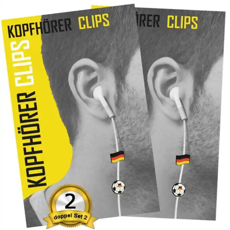 Finale Aktion doppel Set Fan Clips Kopfhörer 2 [Flagge]