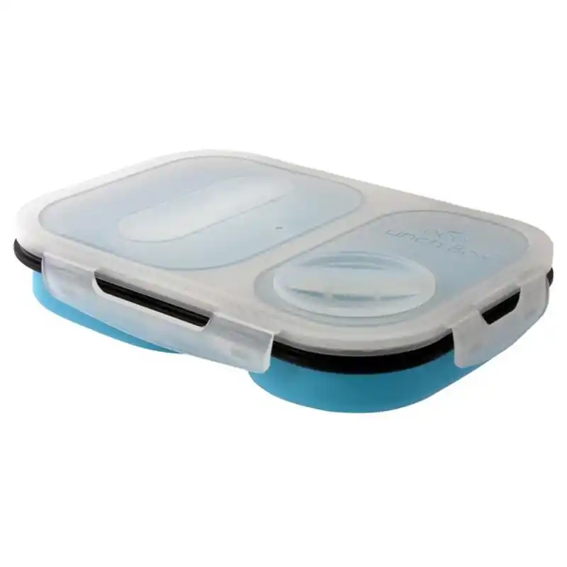 Markenprodukt Euro Trail Lunchbox mit Löffel u. Gabel - M blau