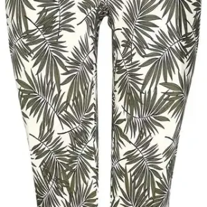 Neue Kollektion Adelina Hose Druck Farn olivkhaki-creme