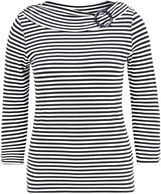 Rabatt Betty Barclay Ringelshirt dunkelblau-weiss
