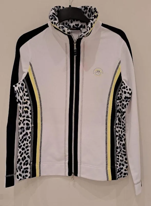 Canyon Sweatjacke Palma weiss-schwarz-lemon Highlight
