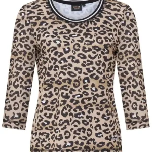 Canyon T-Shirt 3/4 Arm camel Print Leo Letzte Chance