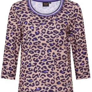 Super-Preis Canyon T-Shirt 3/4 Arm camel-violet Print Leo