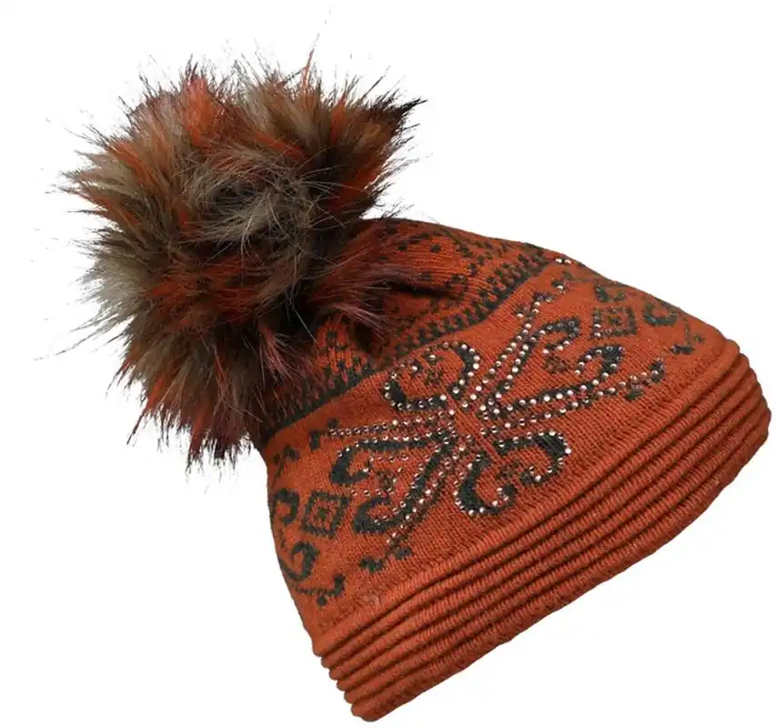 Fiebig Damen Pudelmütze FakeFur Pompon Neue Kollektion