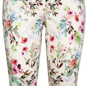 Neu Adelina Capri Comfort Fit Hose Summer Cotton Stretch bunt