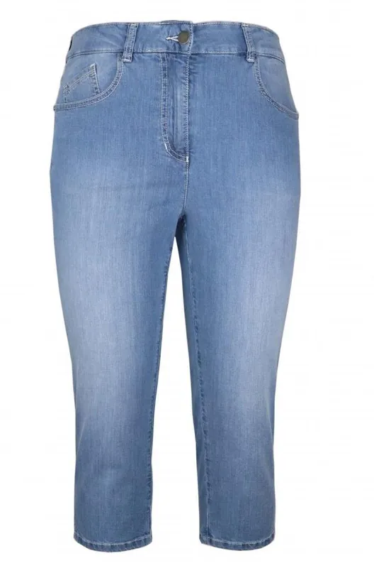Preisreduziert Adelina Jeanshose Caprilänge Summer Stretch Cotton