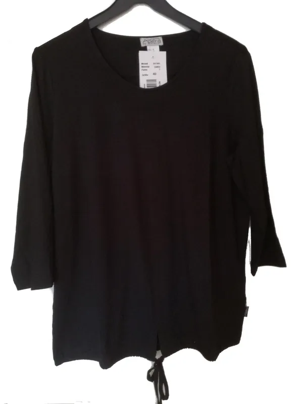 Adelina Shirt schwarz 3/4 Arm Wochenendangebot