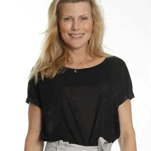 Bluebeery Shirt Schwarz Glanzeffekt Online Kaufen