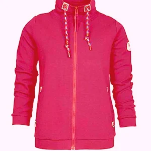 Begrenztes Angebot Serena Malin Sweatshirtjacke Stehkragen Berry