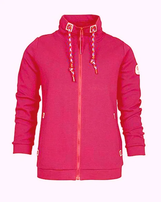 Begrenztes Angebot Serena Malin Sweatshirtjacke Stehkragen Berry
