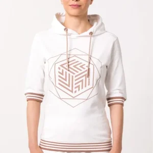 Abverkauf Serena Malin Shirt mit Kapuze offwhite-cappuccino