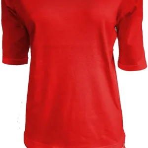 Saisonangebot Serena Malin T-Shirt Uni Tunnelzugsaum rot oder navy