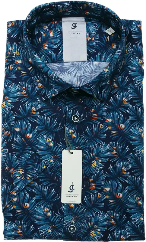 Jupiter Hemd Kurzarm Druck Florida Print blau Jetzt Bestellen