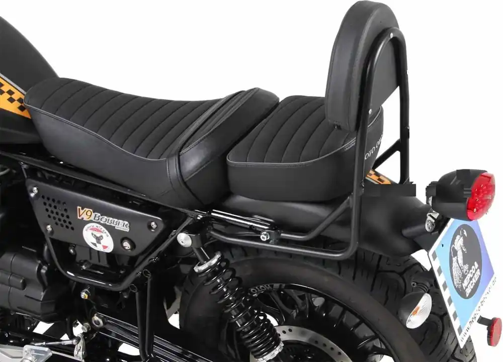 Sofort Bestellen Sissybar ohne Gepäckträger für Moto Guzzi V 9 Bobber (lange Sitzbank)(2017-2020)