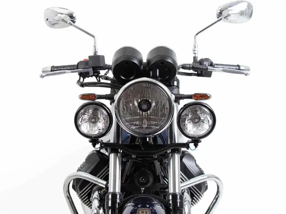 Nur Für Kurze Zeit Twinlight Zusatzscheinwerfer (Fernlicht) inkl. Halter und Kabel schwarz für Moto Guzzi V7 Special (2025-)