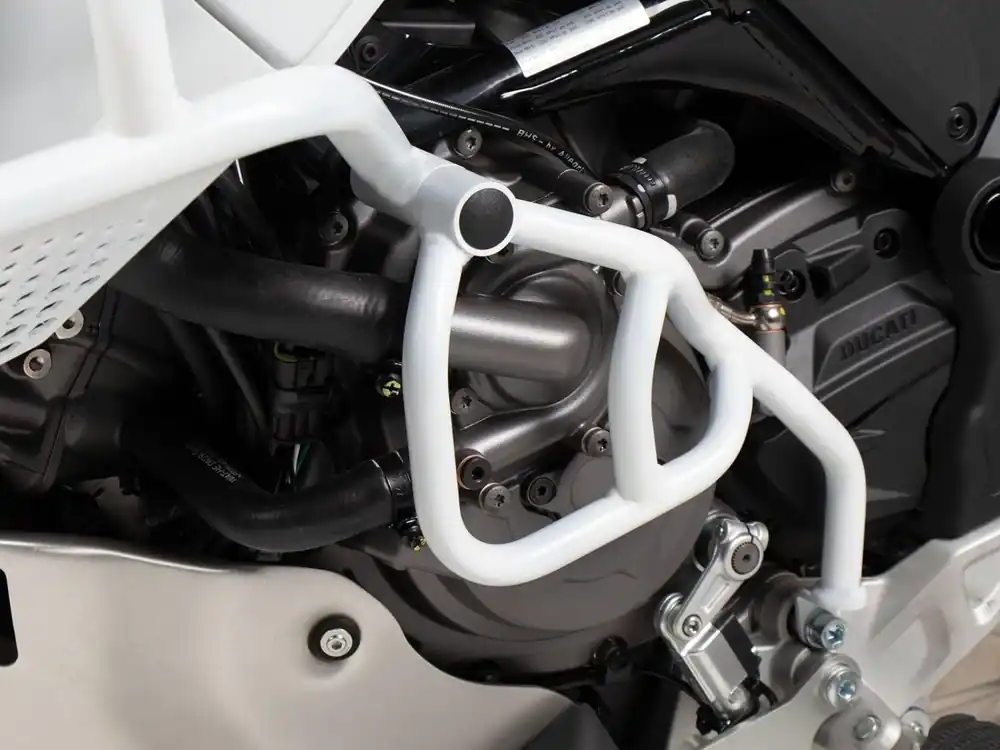 Zusatzbügel weiss einseitig links für Ducati DesertX (2022-) Nur Für Kurze Zeit