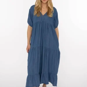 Zwillingsherz Kleid Jeanslook Neuheit