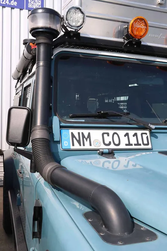 Erhöhte Luftansaugung SN4, für Land Rover Defender Td4, Beifahrerseite, mit Umbau der Ansaugung Top-Seller