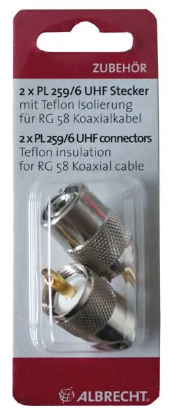Garantierte Lieferung Alan PL259/6 Stecker, für RG58 Koaxialkabel